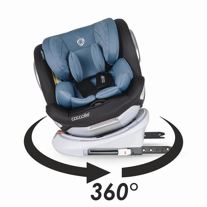 Autostoel Lyra isofix blauw 0-36 kg 360 graden draaibaar