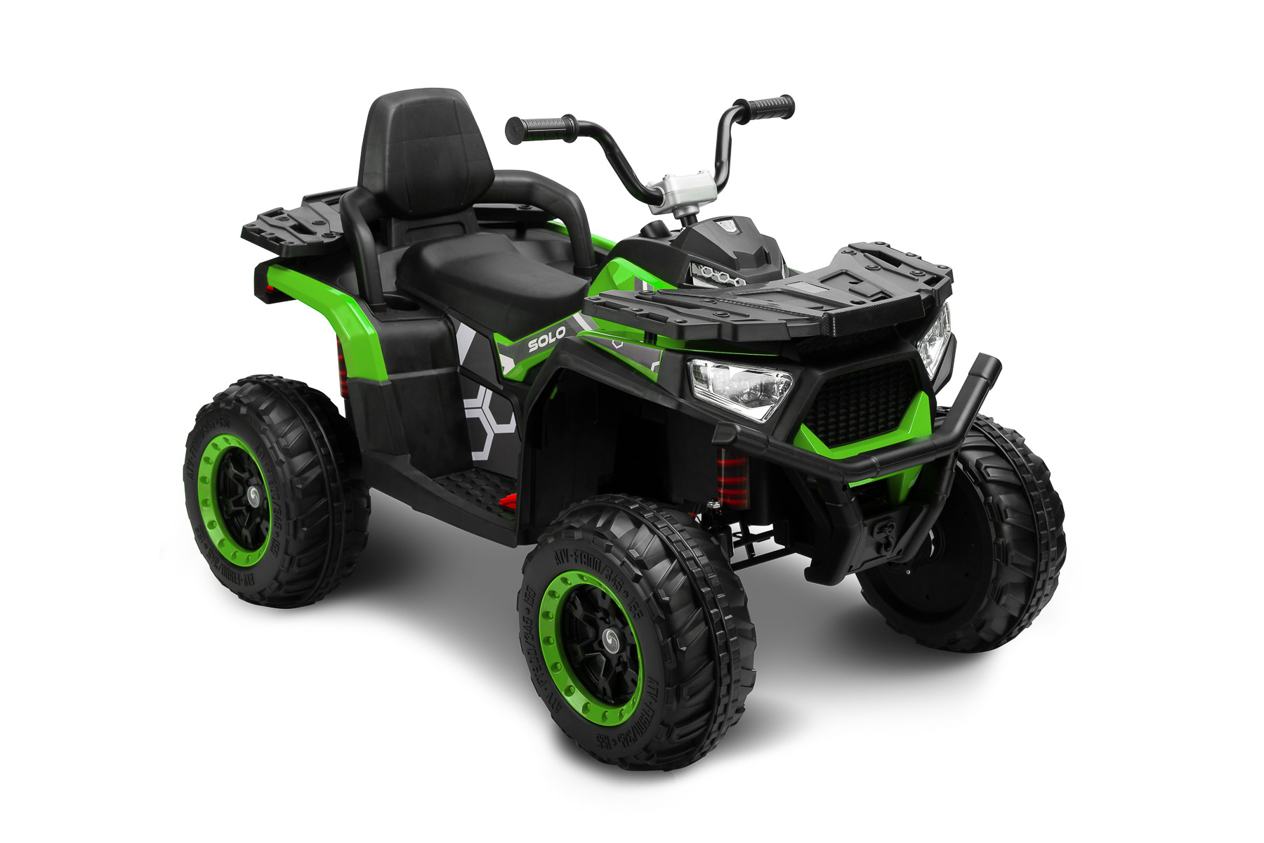 Elektrische kinderauto ATV SOLO groen, met afstandsbediening