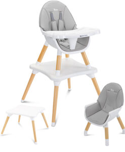 Kinderstoel 3 in 1 Tuva grijs; product afbeelding